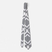 水平ジグザグ幾何パターン ネクタイ (裏面)