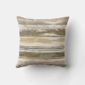 水平スケッチ芸術的線（オレンジ色） クッション (裏面)