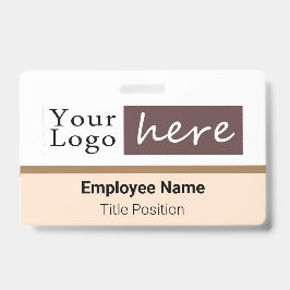 水平スタイルロゴ従業員名 バッジ