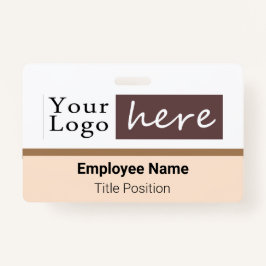 水平スタイルロゴ従業員名 バッジ