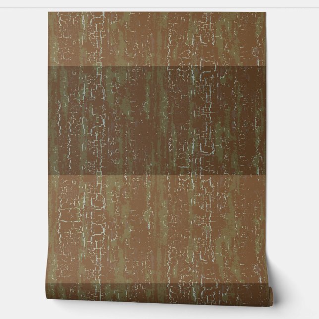水平ストライプのクラックテクスチャRust Sienna 壁紙 (ほどく)