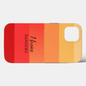 水平ストライプオレンジ Case-Mate iPhoneケース (裏面 (横))