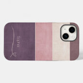 水平ストライプバラベージュブラウンダスティ Case-Mate iPhoneケース (裏面 (横))