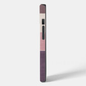 水平ストライプバラベージュブラウンダスティ Case-Mate iPhoneケース (裏面 / 左)