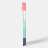 水平ストライプピンクベージュトレンディーシエレガントック Case-Mate iPhoneケース (裏面 / 左)