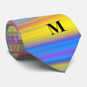 水平ストライプモノグカラフルラム ネクタイ (ロール)