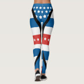 水平バンド愛国心7月4日 レギンス (裏面)