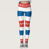 水平バンド愛国心7月4日 レギンス (正面)