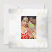 水平パーソナライズされた写真サンキューカード (裏面)