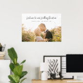 水平フォトウェディングレセプションへようこそ ポスター (ホームオフィス)