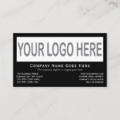 水平フォトロゴテンプレート両面ブラック 名刺 (裏面)