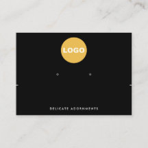 水平ブラック追加ロゴネックレススタッドイヤリング