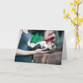 水平ベーグルベビー カード (黄色い花)