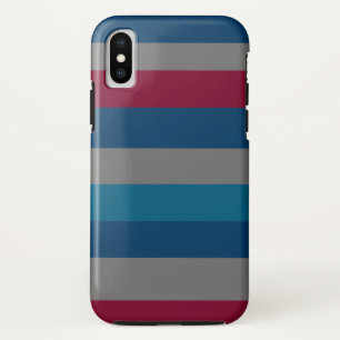 水平ボルガーリードー線パターン iPhone X ケース