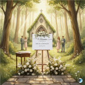 水平ミニマルエレガントリスト結婚のサイン ポスター