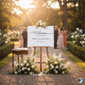 水平ミニマルエレガントリスト結婚のサイン ポスター