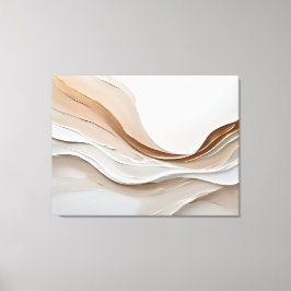 水平ミニマル抽象芸術流れ質感 キャンバスプリント