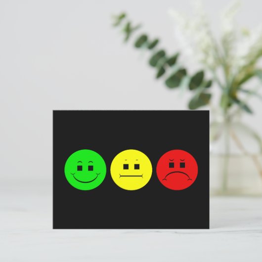 水平ムーディースストップライト左グリーン ポストカード (スタンド正面)