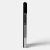 水平モダンストライプの黒と灰色の色 Case-Mate iPhoneケース (裏面 / 右)