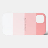 水平モダンパステルストライプ赤面ピンク Case-Mate iPhoneケース (裏面 (横))