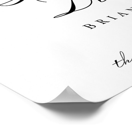 水平リハエレガントーサルディナーウェルカムサイン ポスター (角)