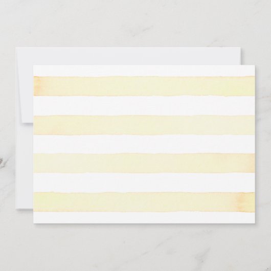 水平レモンフラワーフローラリースシトラスラー 招待状 (裏面)