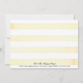 水平レモン花の感謝カード - オレンジ色のアート 招待状 (裏面)