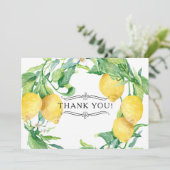 水平レモン花の感謝カード 柑橘の芸術 招待状 (スタンド正面)