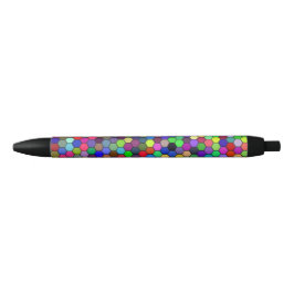 水平六角形ペン 黒ボールペン