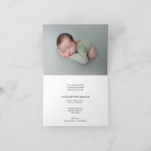 水平写真のベビーシャワー　モダンなベイビーボーイ サンキューカード (内部)