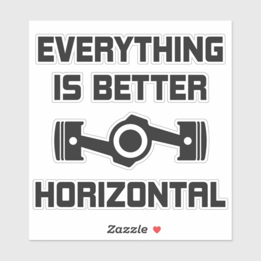 水平対向ボクサーエンジンビニールシール シール (シート)