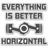 水平対向ボクサーエンジンビニールシール シール (正面)