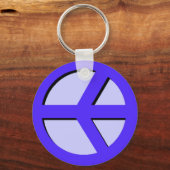 水平平和（青）キーチェーン キーホルダー (正面)