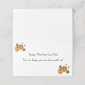 水平感謝祭の折り畳み座席表 プレイスカード (外部開封)