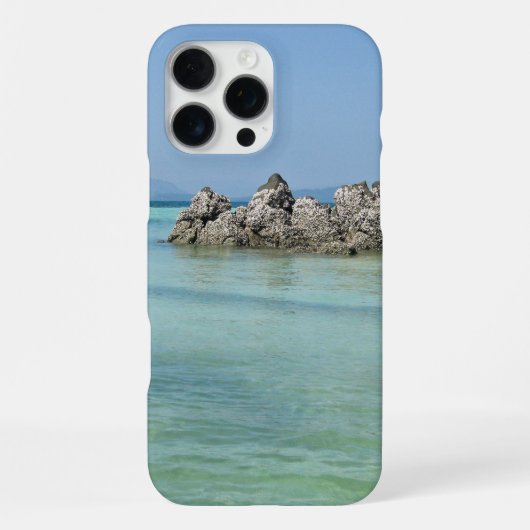 水平方向の海の景色 iPhoneケース (裏面)