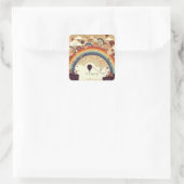 水平線に浮かぶバルーン スクエアシール (バッグ)