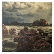 水平線に船が浮かぶ沿岸の風景