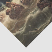 水平線に船が浮かぶ沿岸の風景 薄葉紙 (詳細)