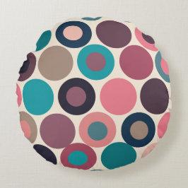 水平線のドット ラウンドクッション