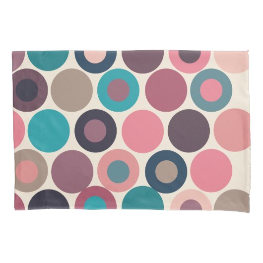 水平線のドット 枕カバー (正面)