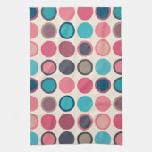 水平線の円3 キッチンタオル (縦)