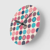 水平線の円3 ラウンド壁時計 (傾斜)