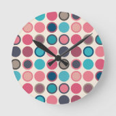 水平線の円3 ラウンド壁時計 (正面)