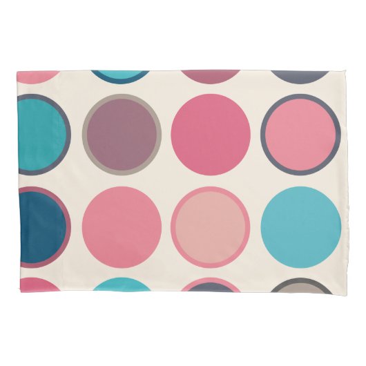 水平線の円3 枕カバー (正面)