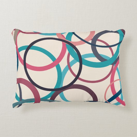 水平線の円 アクセントクッション (正面)