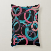 水平線の円 アクセントクッション (正面(垂直))