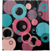 水平線の円 シャワーカーテン (正面)