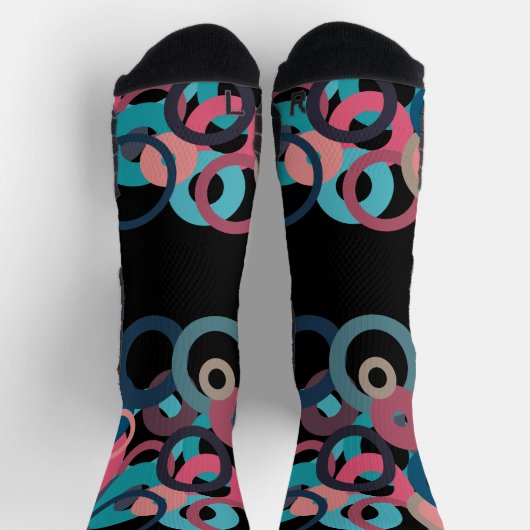 水平線の円 ソックス (上部)