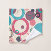 水平線の円 バスタオルセット (ウォッシュタオル)