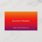 水平線の夕日 名刺 (裏面)